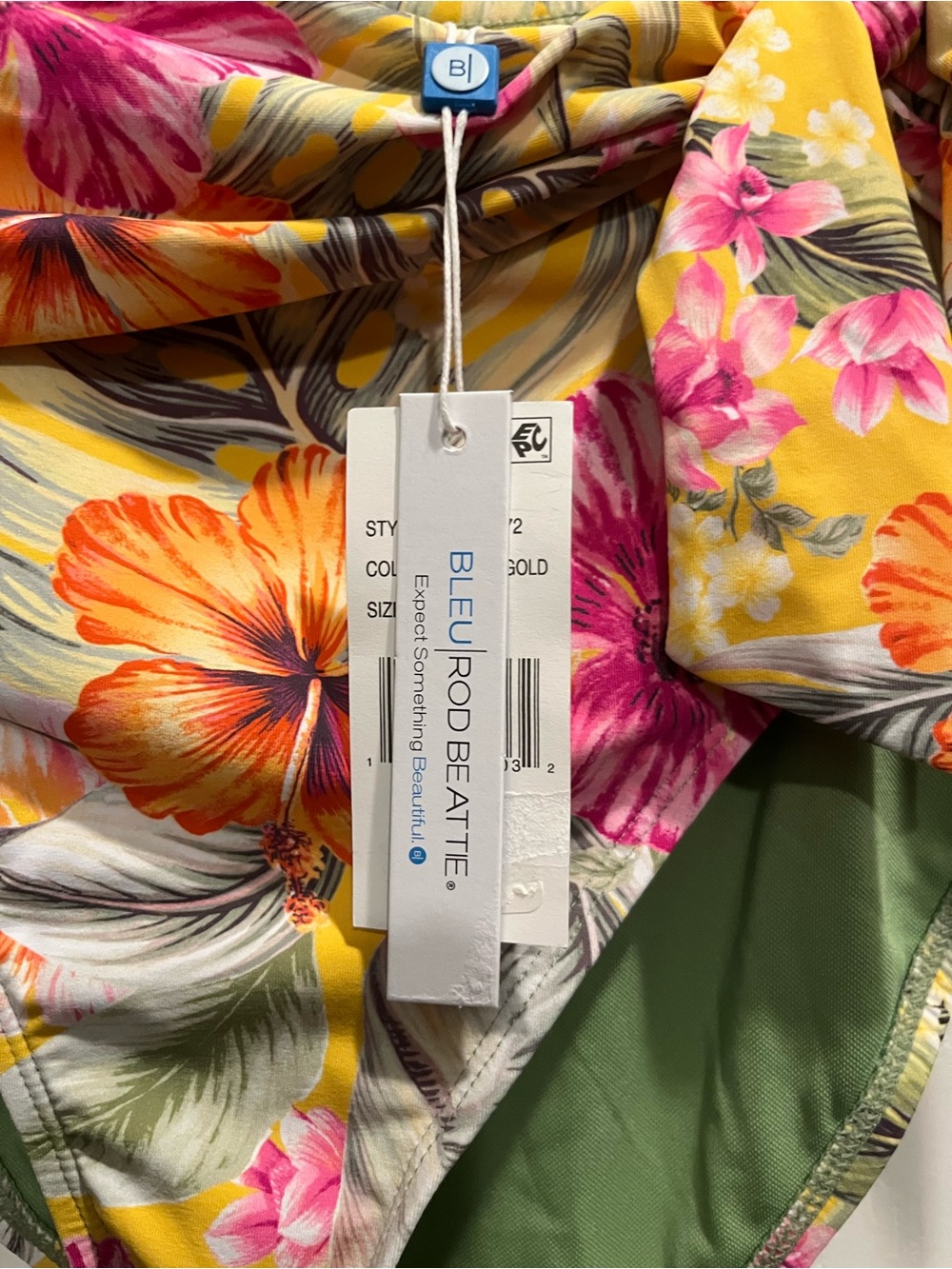 Bleu Rod Beattie Yellow Floral High-Waist Swim Bottoms - Picture 2 of 2